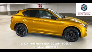 2022 Alfa Romeo STELVIO QUADRIFOGLIO AWDAND32320 [upl. by Sima283]