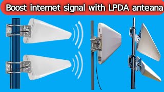 Boost Internet Signal with LPDA Antenna and setting [upl. by Aon217]