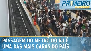 RJ tarifa do Metrô sobe para R 750 a partir desta sextafeira 12  Primeiro Impacto 120424 [upl. by Anipsed994]