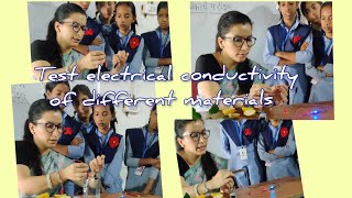 Test electrical conductivity of different materials ll Science Experiment [upl. by Rehprotsirhc878]