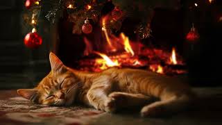 ASMR Purring Cat and Fireplace Sounds 💤 Drift Into Sound Sleep [upl. by Kemp]