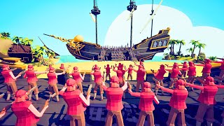 150 PIRATE FINTLOCK VS 200 PIRATE BLUNDERBUSS BATTLE ISLAND  Totally Accurate Battle Simulator [upl. by Oiratno]