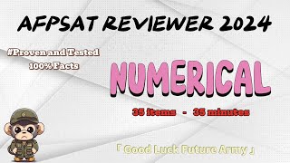 FREE AFPSAT REVIEWER 2024  Numerical with ANSWER [upl. by Ateloj664]