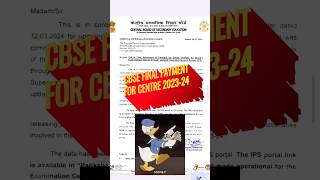 CBSE Final Payment for Centre Charges of CBSE Exam 202324 cbseboard cbse [upl. by Notnyw989]