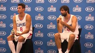 L A Clippers Patrick Beverley amp Milos Teodosic talk about playing together [upl. by Kant]