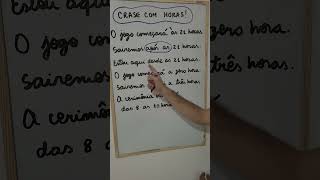 Crase com horas [upl. by Elbon]