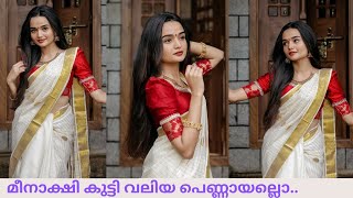 Meenakshi anoop hot in saree Meenakshi  PaleriEntertainment Anunaya anoop phots and videos ❤️ [upl. by Nelleus335]