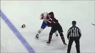 Arber Xhekaj answers for his hit on Stutzle and pummels Zack MacEwen [upl. by Boot]