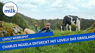 Charles Nguela entdeckt mit Lovely das Grasland  Werbespot  Swissmilk 2023 [upl. by Kayle257]