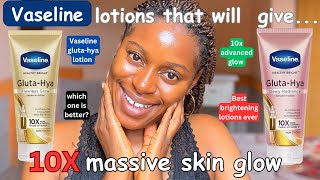 The best ever brightening lotions for massive skin glow💯 Vaseline glutahya lotion review [upl. by Suiratnod]