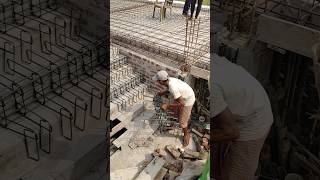 Zig zag staircase ring  চেন সিঁড়ির রিং বাধা  construction staircase yt shortsvideo [upl. by Anaujit813]