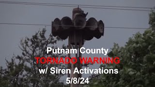 Cookeville TN Tornado Warning w Sirens 582024 [upl. by Enyaht]