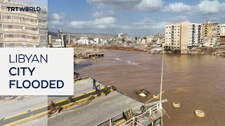 Groundwater floods homes in Libyan city of Zliten [upl. by Ahsinam104]