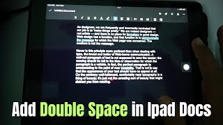 How to Double Space on Google Docs IPAD  Double Space Your Google Docs on iPad  A Simple Guide [upl. by Borlow459]