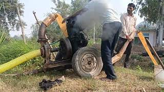 long video 8 HP ka diesel engine water pump start karvate hue [upl. by Nera]