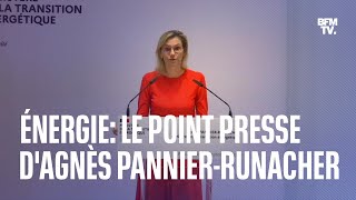 Énergie la conférence de presse dAgnès PannierRunacher en intégralité [upl. by Bloom724]