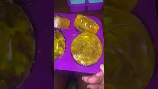 Yellow orchid with lavender buds amp rose petals made with clear soap base babybuffie tiktokshop [upl. by Aicek]