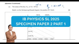 IB Physics SL Specimen paper 2 2025  Part 1 [upl. by Hugh]