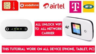 How To Unlock WIFI Pocket Router To All Network CarrierHuaweiVodafone wifi Free Unlock To Any SIM [upl. by Aneleve]