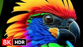 Colourful Birds in Dolby Vision HDR 4K  Planet Earth 4K  Beautiful Bird Sound 4K HDR [upl. by Eceeryt]