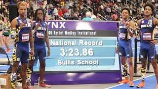 Bullis School Sets A CRAZY Boys Sprint Medley Relay High School National Record At The VA Showcase [upl. by Niala]