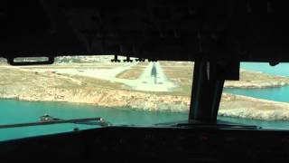 Descent and landing in Heraklion airport Crete island Greece [upl. by Eyaj338]