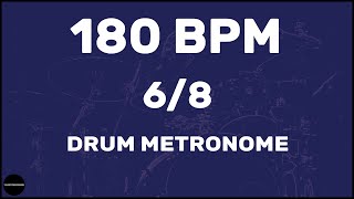 68  Drum Metronome Loop  180 BPM [upl. by Debora]