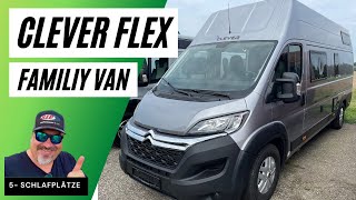 CLEVER FLEX 636 💥 FAMILIEN KASTENWAGEN 🏝 5 SCHLAFPLÄTZE [upl. by Tenahs]