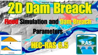 Mastering DamBreak Modelling with HECRAS 2D  2D Flood Simulation Dam Breach Parameters [upl. by Nemsaj]