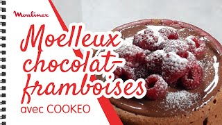 Gâteau moelleux au chocolat et aux framboises avec COOKEO  Les recettes Moulinex [upl. by Wavell662]