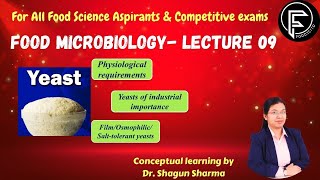 Yeast Physiological requirements Genera of industrial importance and Group of yeasts [upl. by Annawad]