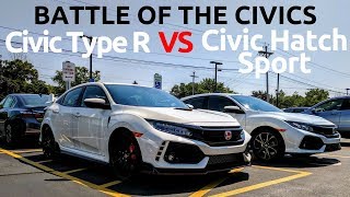 Honda Civic Type R vs Civic Hatchback Sport  Owners Comparison [upl. by Ainnet]