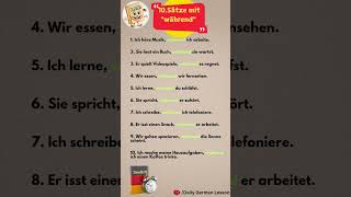 Sätze mit Während  Improve your German  A1 A2 B1 deutsch [upl. by Horatio370]