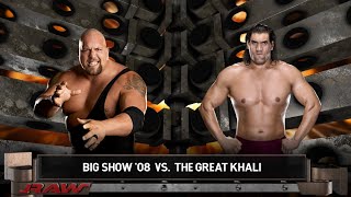 Clash of Giants Big Show ’08 vs The Great Khali  RAW Showdown [upl. by Elleinahc192]