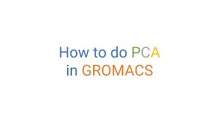 How to do PCA in GROMACS [upl. by Ettenwad]