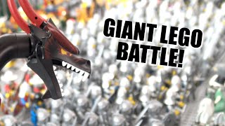 LEGO Castle Battle with 1100 Minifigs  Brick Fest Perú 2019 [upl. by Onitsuj]