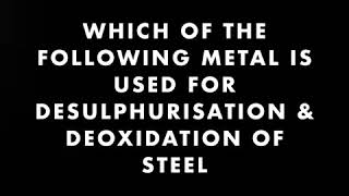 Deoxidation amp Desulphurisation of Pig Iron [upl. by Ellenad161]