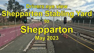 Drivers eye view Shepparton Stabling Yard to Shepparton Station [upl. by Laen]