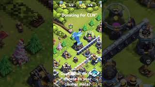 quotDonating My CLASHERS friendquotclashofclans lavaloonattackhammerjam clanwarleauges donations [upl. by Traver]