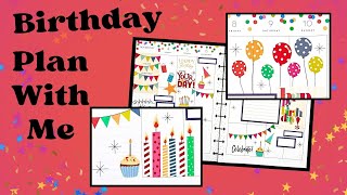 Happy Birthday to Me Spread  Plan With Me  Happy Planner Vertical [upl. by Jillana815]