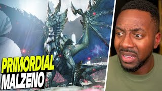 Primordial Malzeno First Attempt New Elder Dragon Reaction  Monster Hunter Rise Sunbreak [upl. by Einaffit]