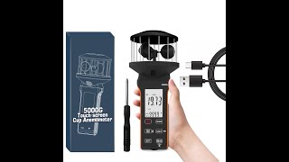 Digital Anemometer 5000G Handheld Wind Speed Meter 360° [upl. by Isador968]