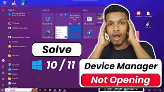 Solve device manager not opening in windows 1011 pc and laptop  device manager not showing [upl. by Memory]