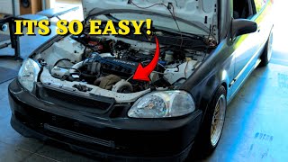 Everything You Need To Turbo Your Honda Civic On a Budget Stock ECU [upl. by Aimo802]