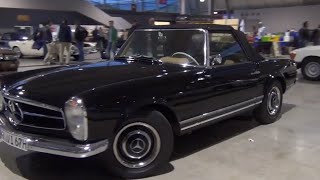 Mercedes 250SL Cabrio black walkaround amp drive  Retro Classic 2015 [upl. by Eylrac]