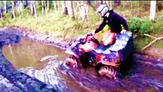 Yamaha Kodiak 400 ATV Mudding 4x4 [upl. by Ahtiekal]