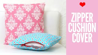 Zippered Cushion Covers for Beginners  Easy Tutorial [upl. by Crowley]