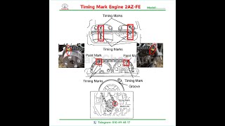 ការមើលតង់ម៉ាស៊ីន 2AZ FE Timing Mark Engine 2AZ FE [upl. by Megen422]