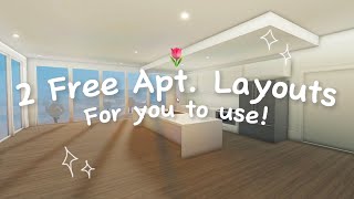 ♡︎2 free apartment layoutsspeedbuild  Welcome to Bloxburg♡︎ [upl. by Neraa]