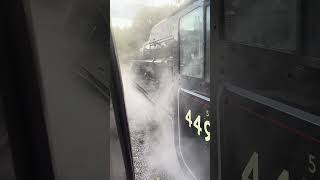 Black 5 No 44932 On The Second Track Of Oxenhope Station KWVR 4K [upl. by Jallier]